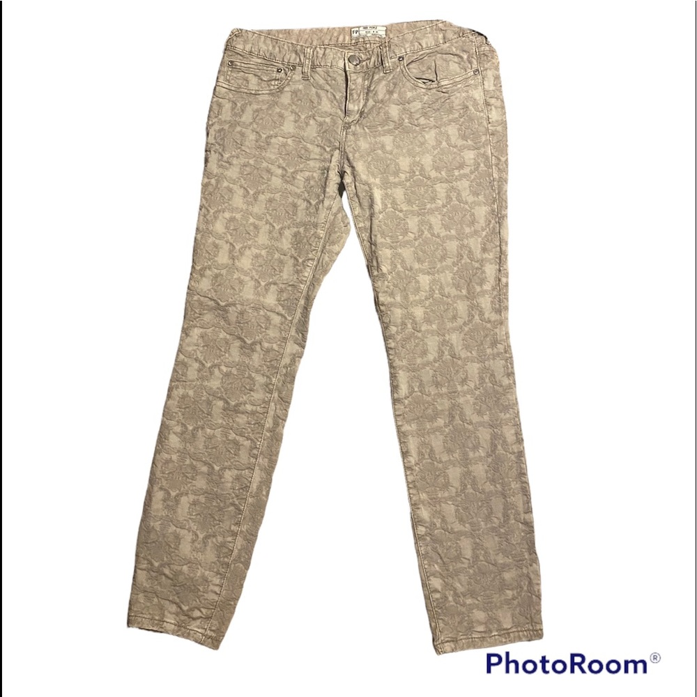 Free people Vintage jacquard skinny pants size 30/